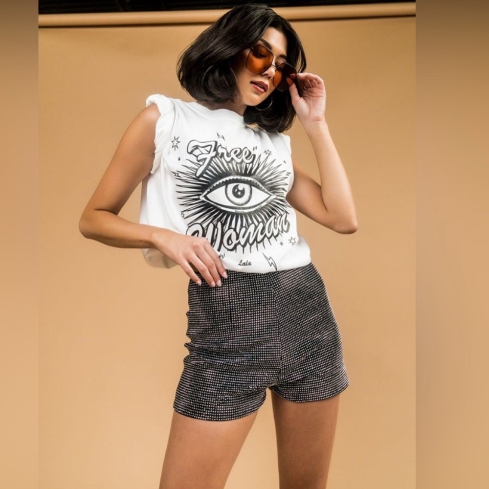 DIL sparkle shorts size Large
